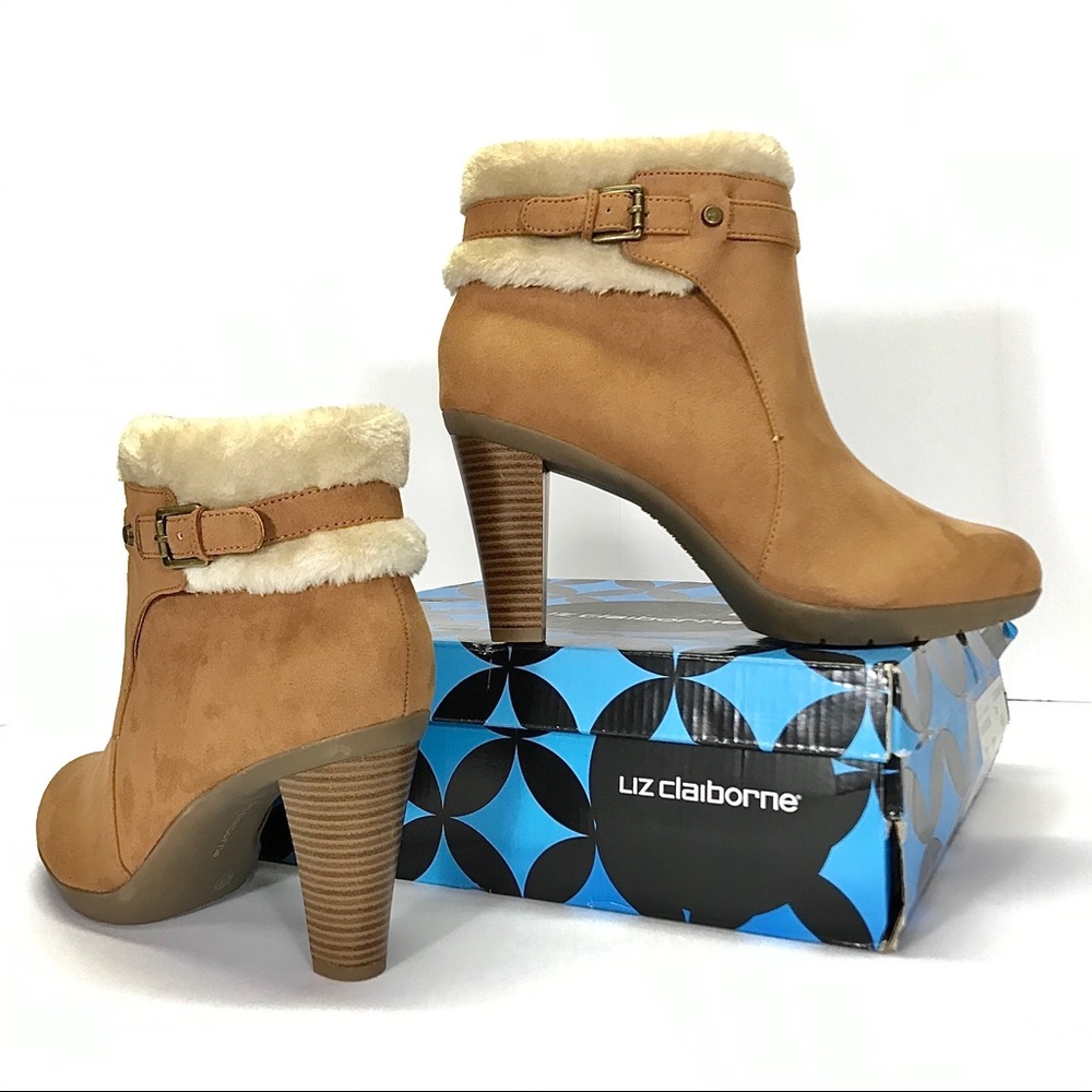 NIB Liz Claiborne Scrappy Heeled Ankle Booties